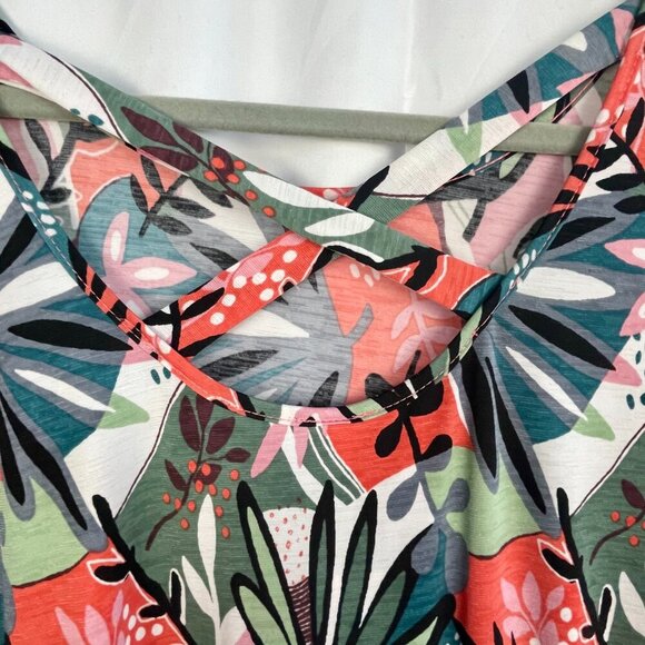 NWT Pullover Tropical Print Haute Destination Dress Size 2XL Stretchy Packable - Picture 8 of 15
